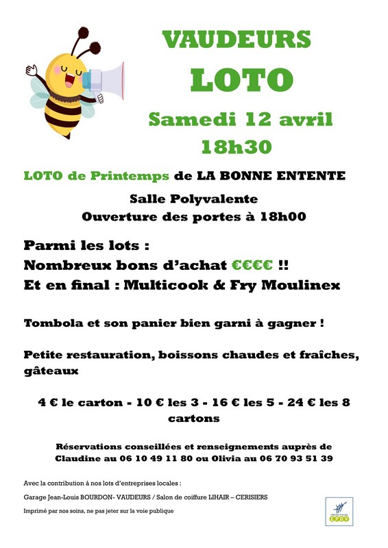 Loto Printemps Vaudeurs ccvpo