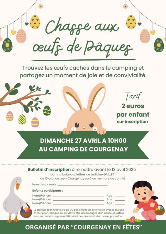 Chasse aux oeufs Courgenay ccvpo