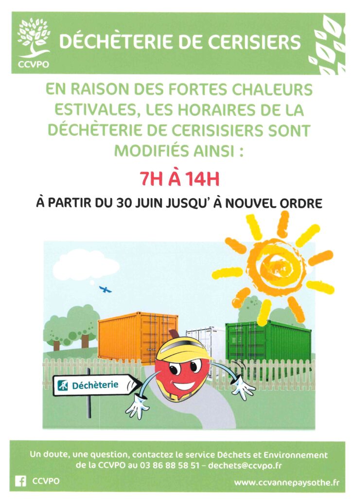 DECHETERIE CERISIERS ccvpo